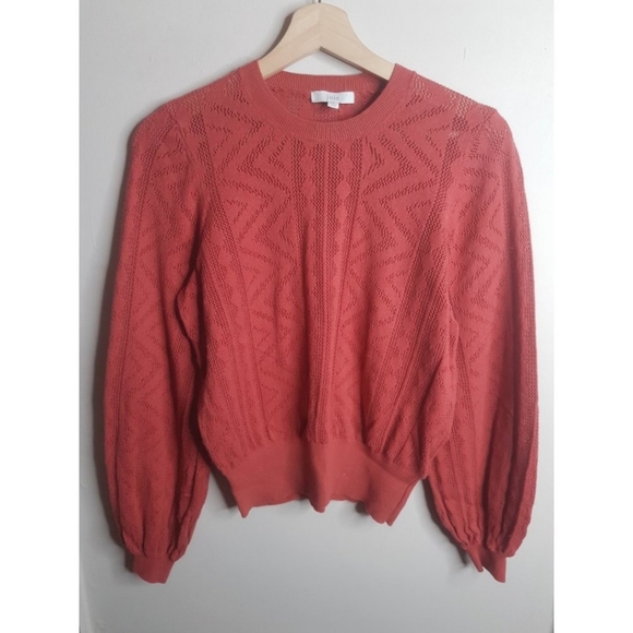 Joie Jaeda Pointelle Cotton & Cashmere Sweater - Picture 3 of 6